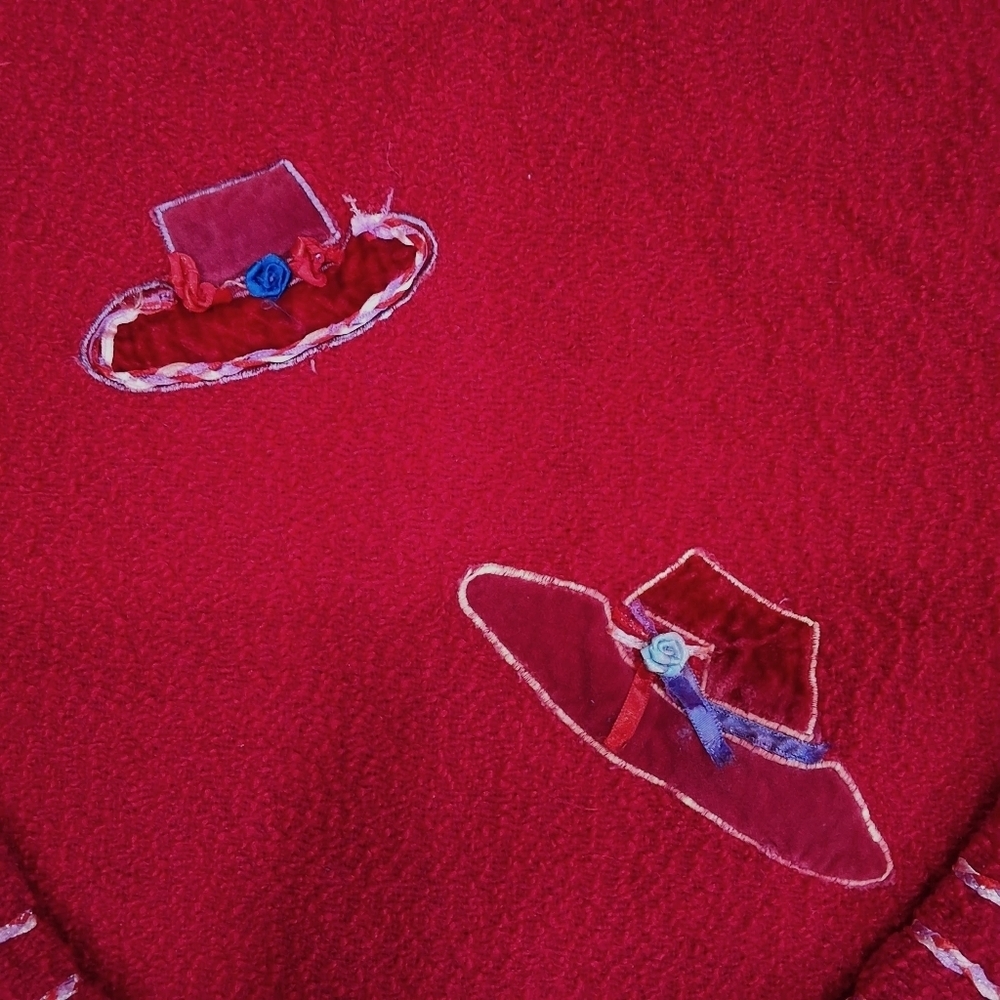 Parsley & Sage~Women Milliner Velvet Red Hatters Whimsical Jacket~Embroider~LRG - Picture 7 of 10